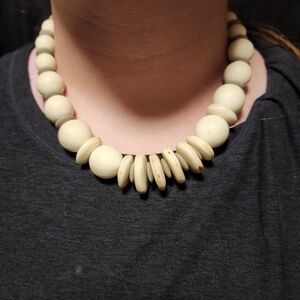Wooden bead necklace